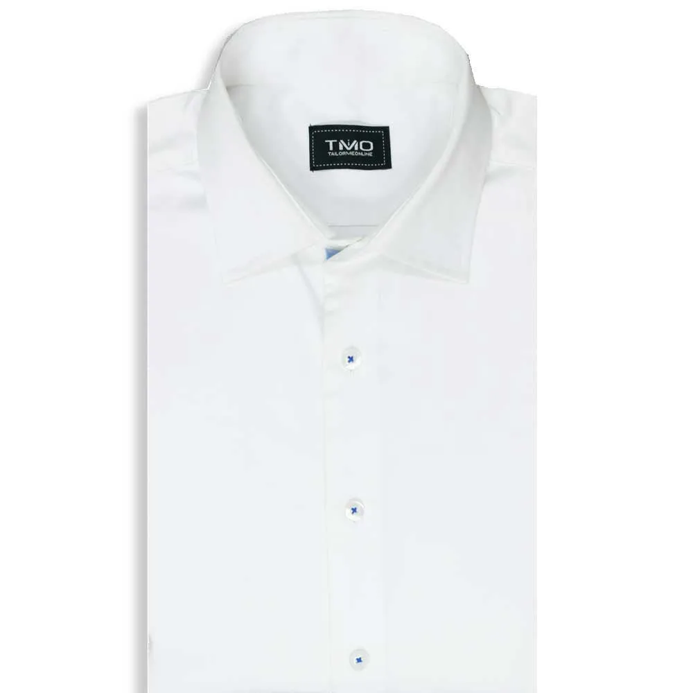 Shirts - Classic rich white with navy contrast