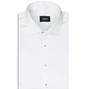 Shirts - Classic rich white with navy contrast