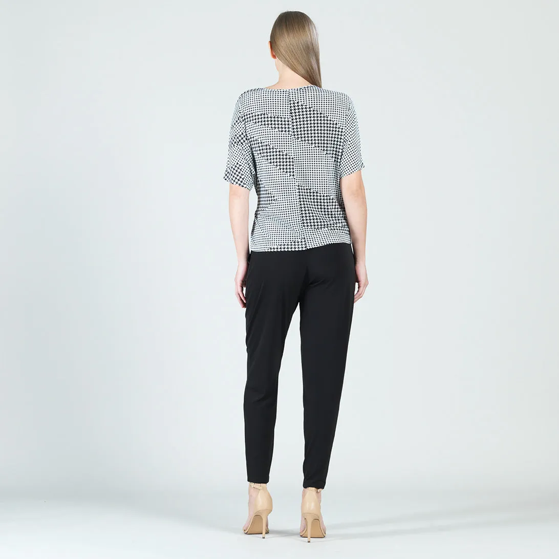 Side Tie Wrap Top - Houndstooth Grid - Final Sale!