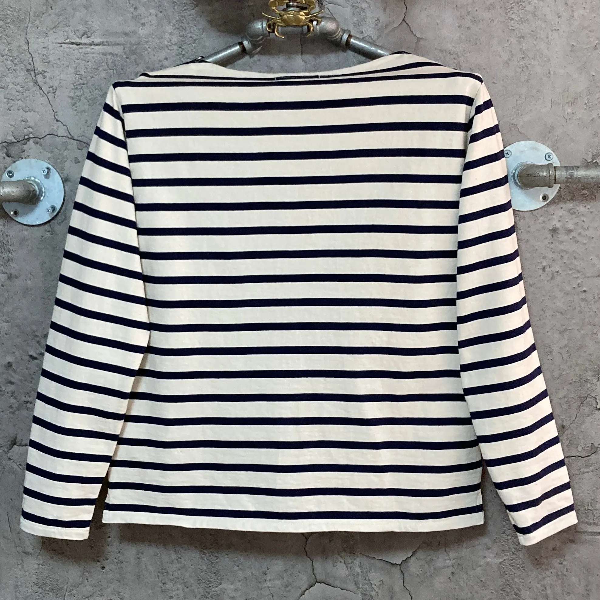 simple navy striped tops child woman