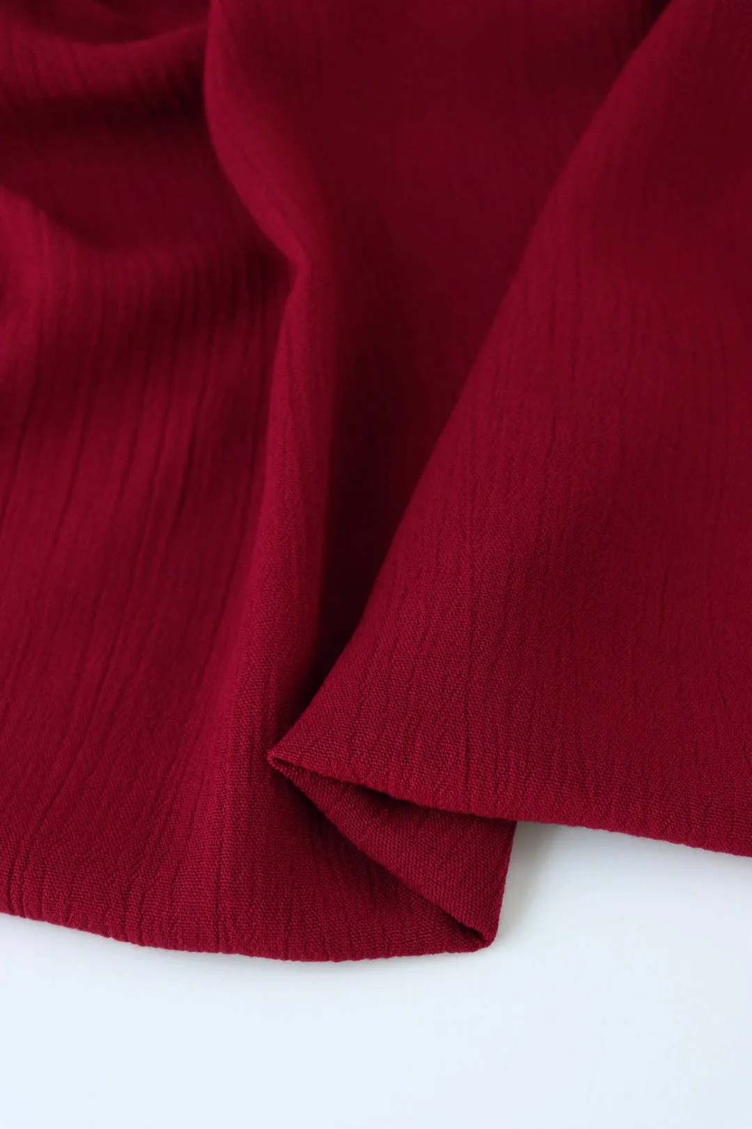 Tuscan Red Rayon Crinkle