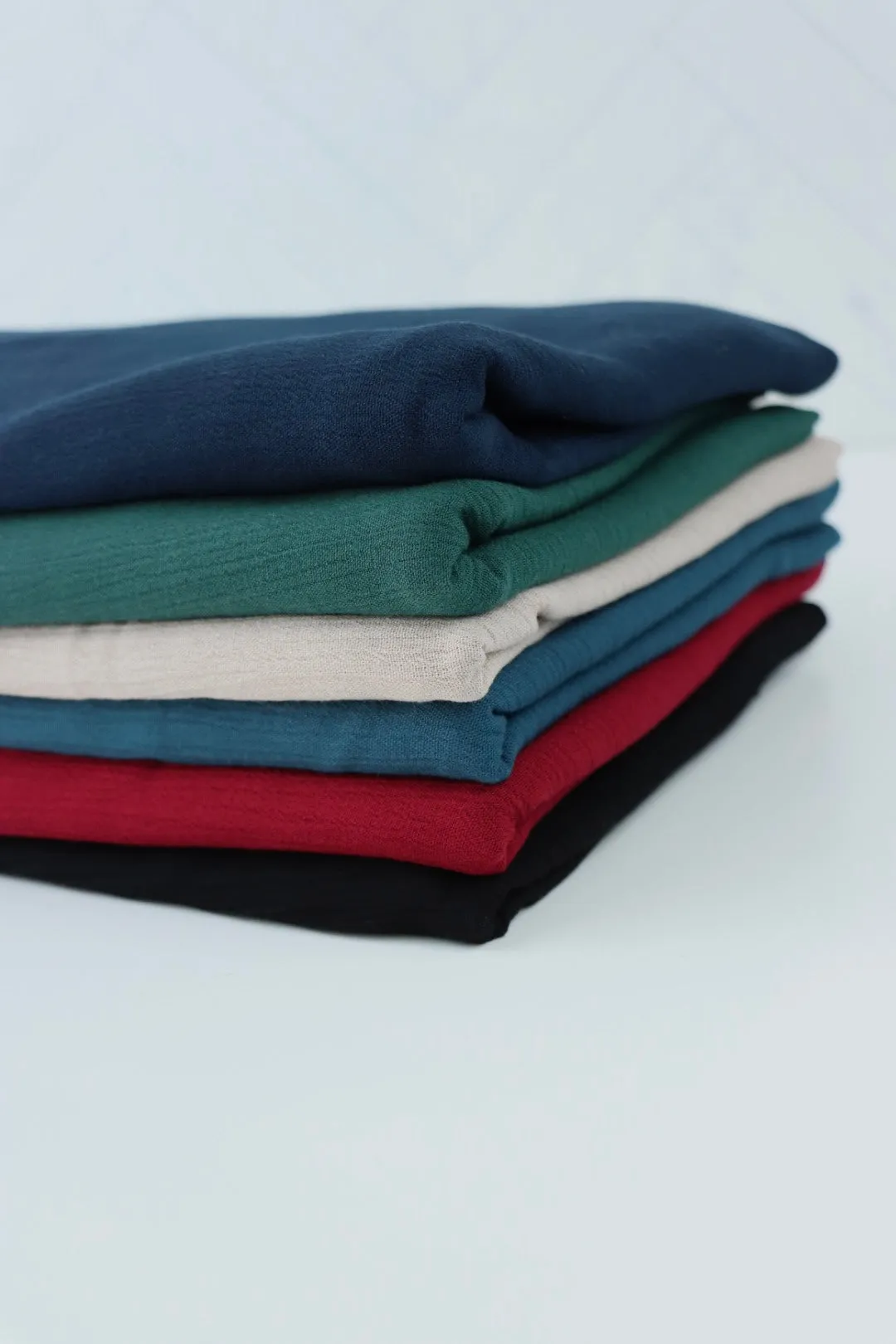 Tuscan Red Rayon Crinkle