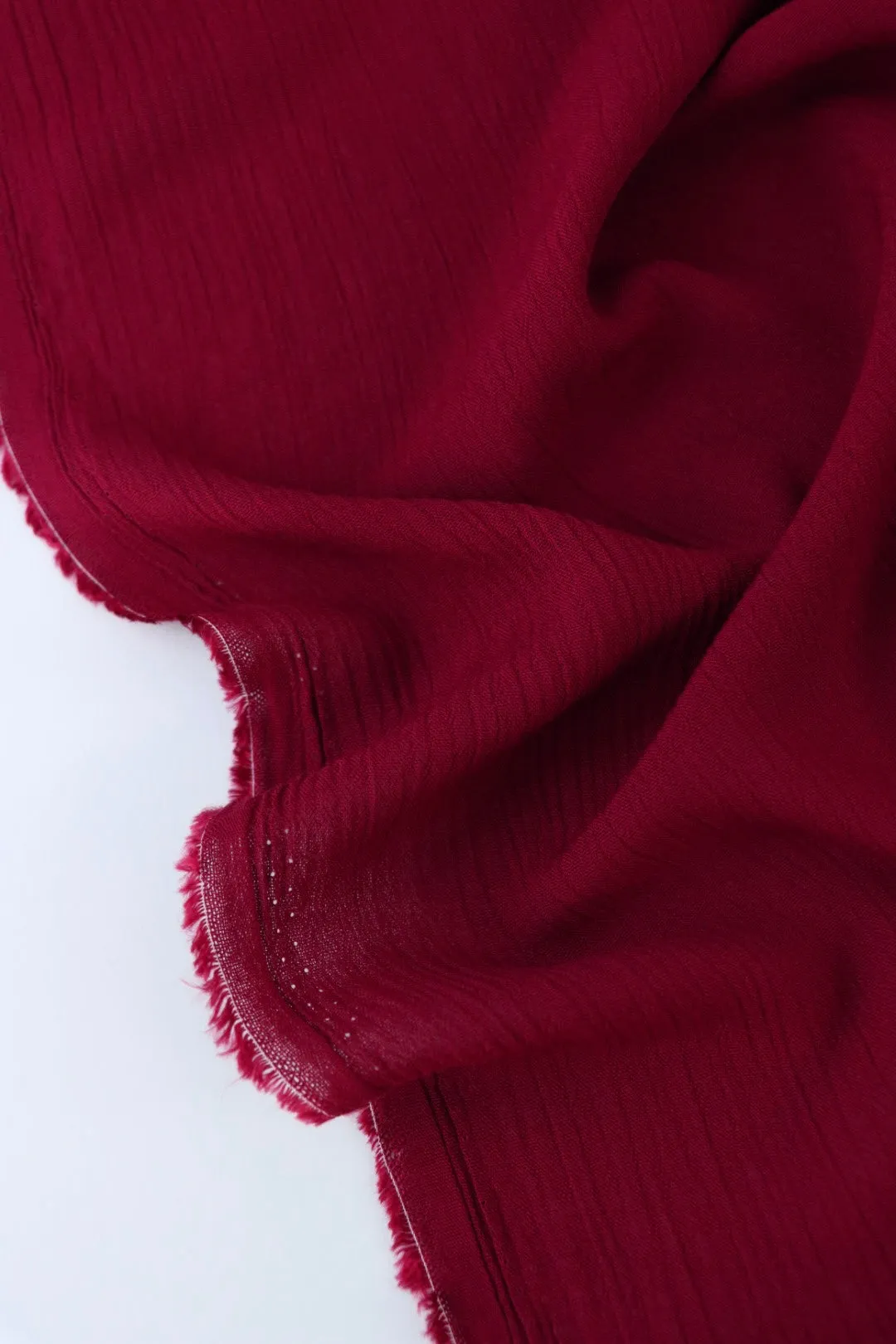 Tuscan Red Rayon Crinkle