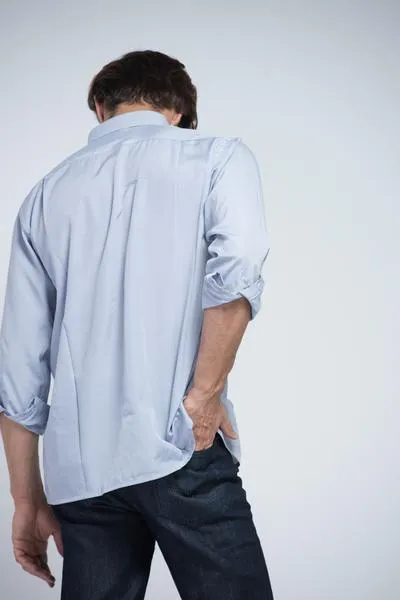 Uomo Moda Full sleeve shirt - Silver Grey