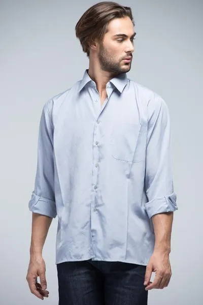 Uomo Moda Full sleeve shirt - Silver Grey