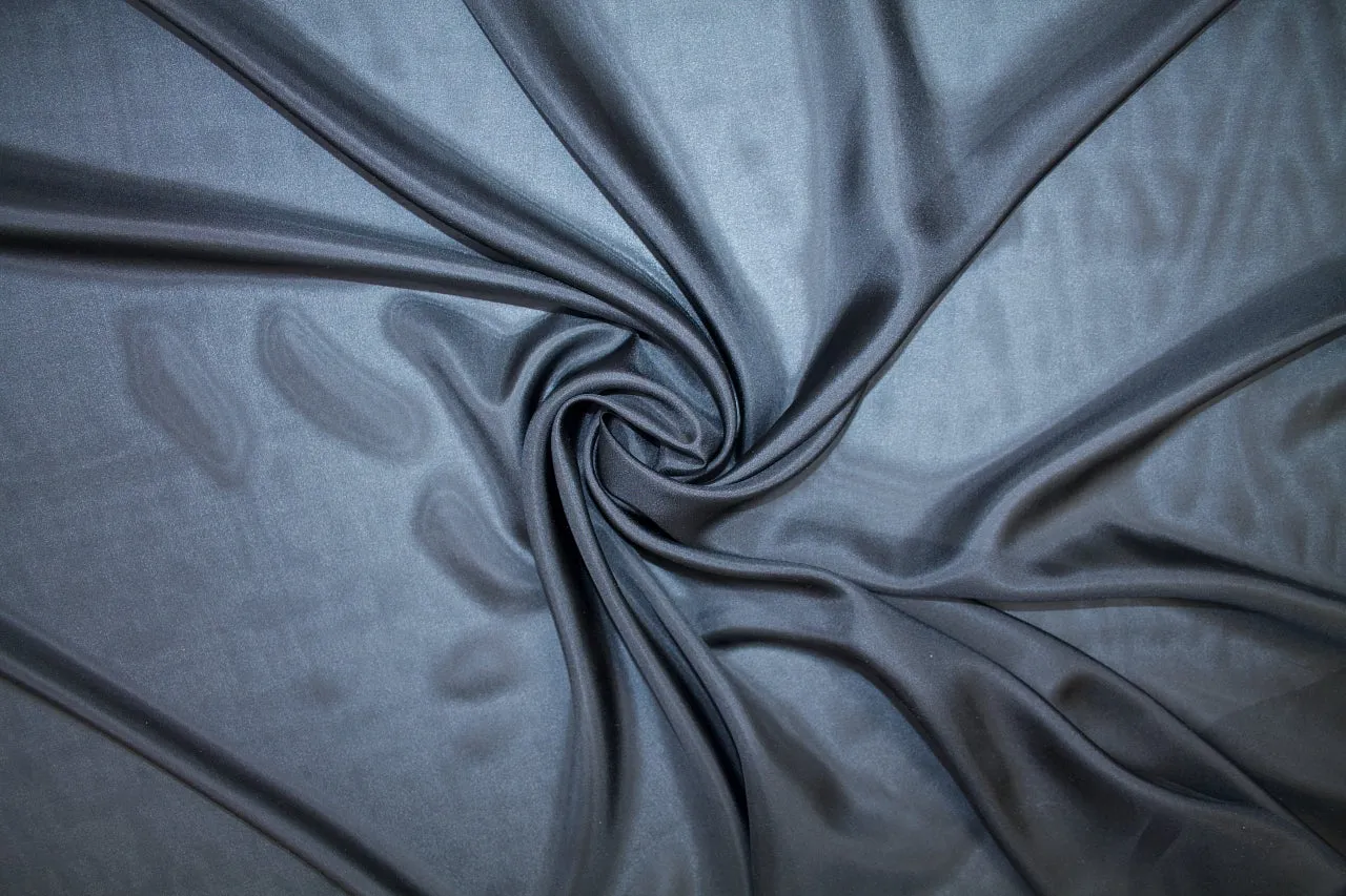Wide! Calamo Silk Habotai Lining - Black