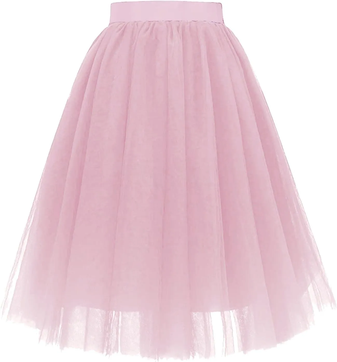 Women's A-Line High Waisted Midi Skirt Women's Classic Layered Tulle Skirt for Adult Teen Ballet Dance Skirts