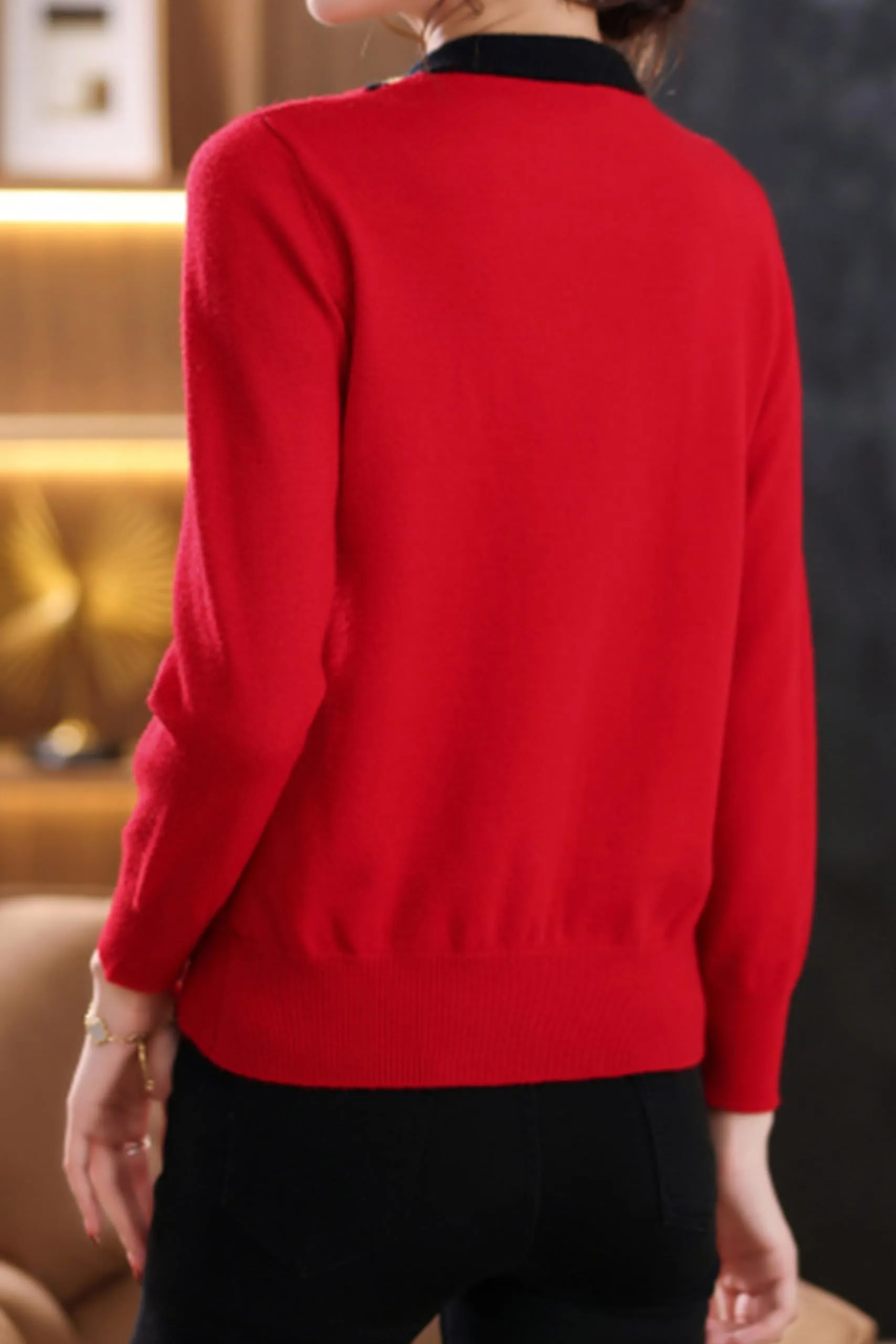 Women's Tie Neck Casual Shirt Tunic Pullover Blouse Tops